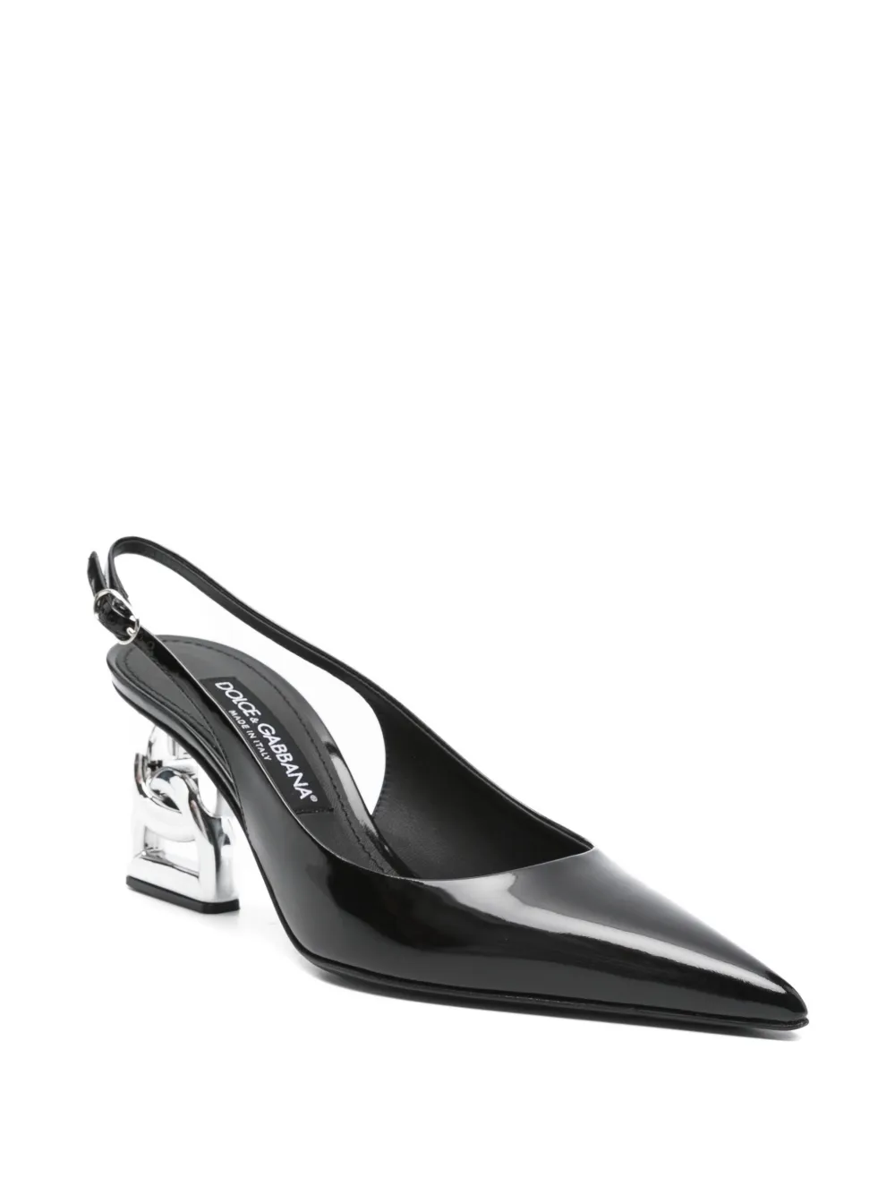 Dolce & Gabbana Pre-Owned 2023 lakleren slingbacks pumps - Zwart