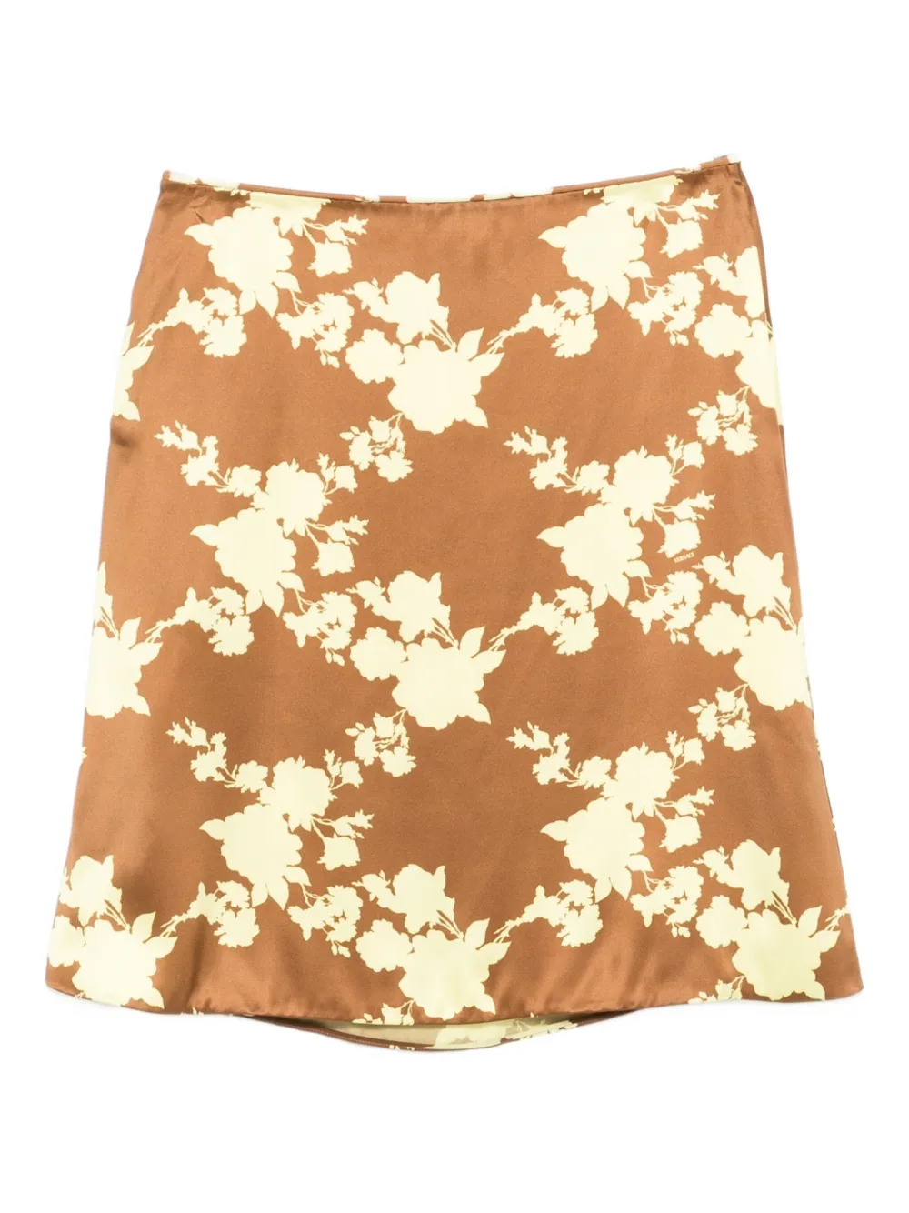 Versace Pre-Owned 2024 Wild Roses satijnen rok - Bruin