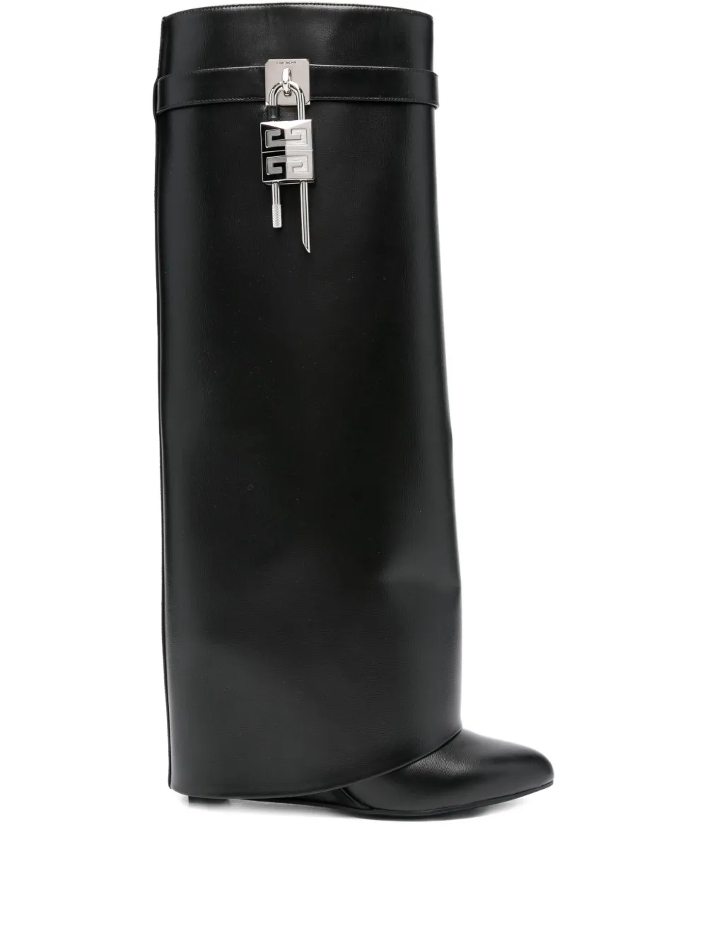100mm leather knee-high boots