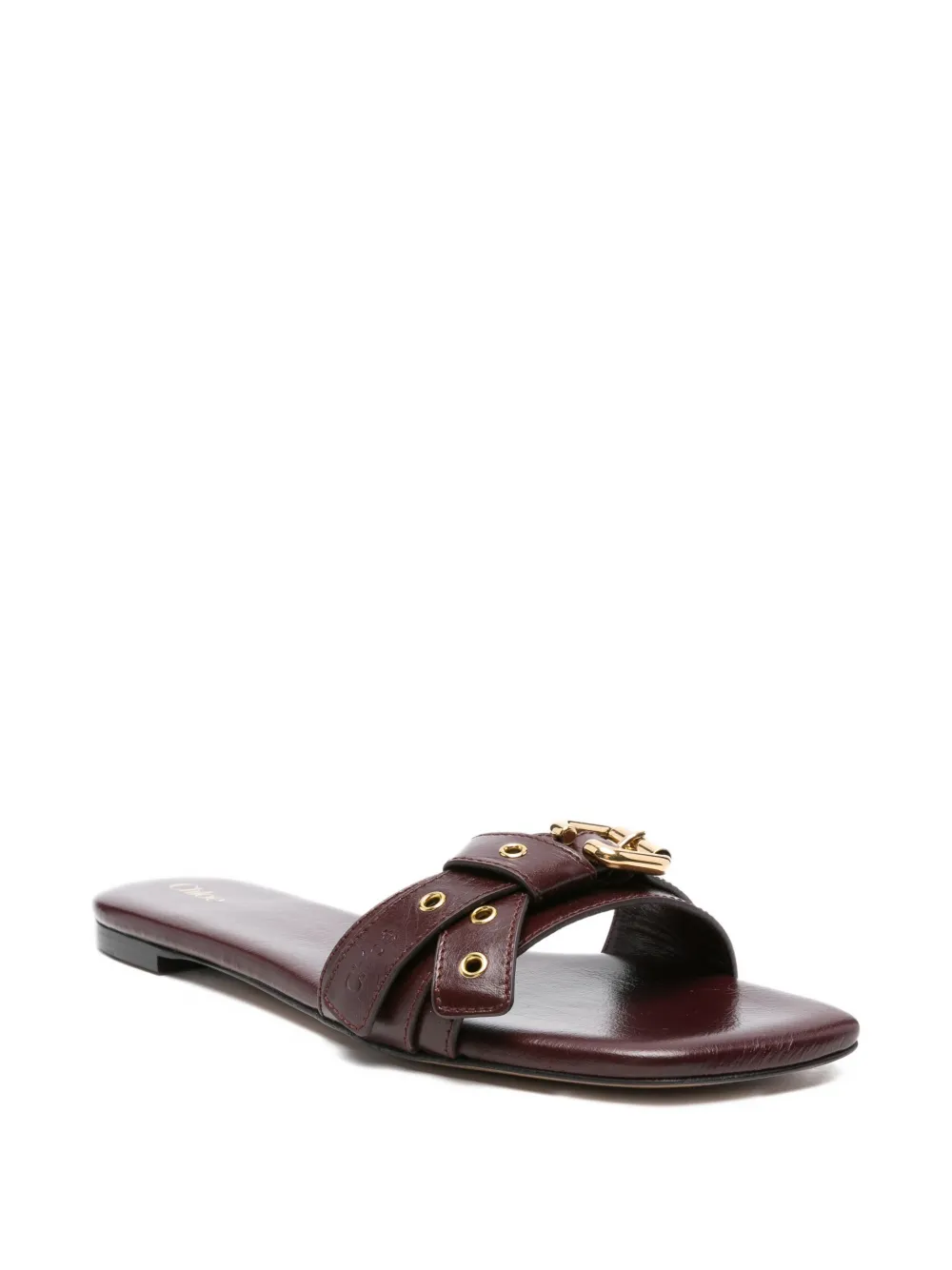Chloé Pre-Owned Leren sandalen met gesp - Rood