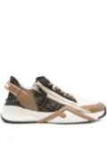 Fendi Pre-Owned flow leather zip sneakers - Neutrals