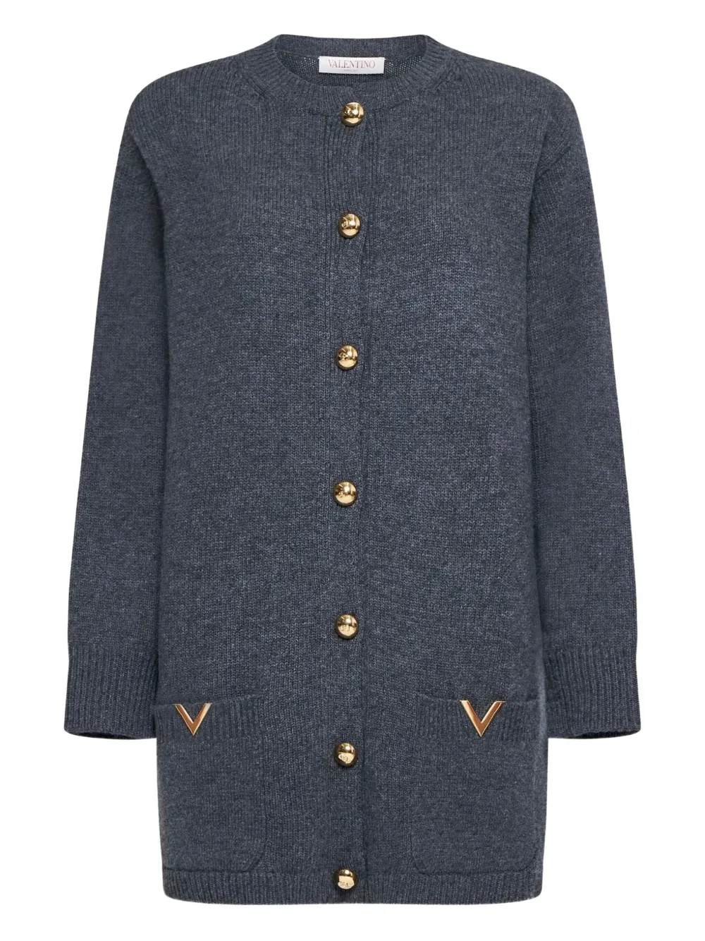 Pre-owned Valentino Button-down Cardigan In Gray