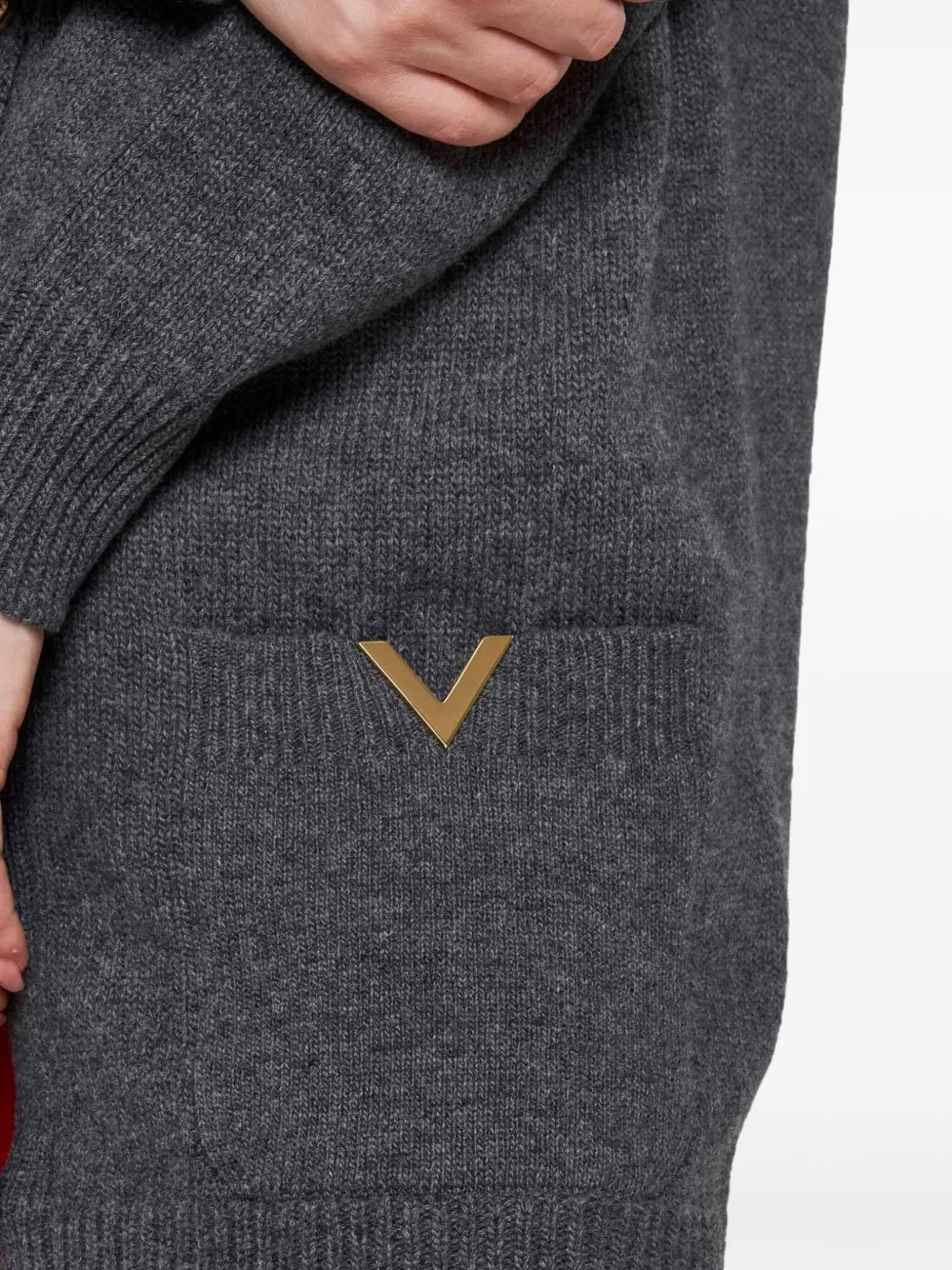 Pre-owned Valentino Button-down Cardigan In Gray