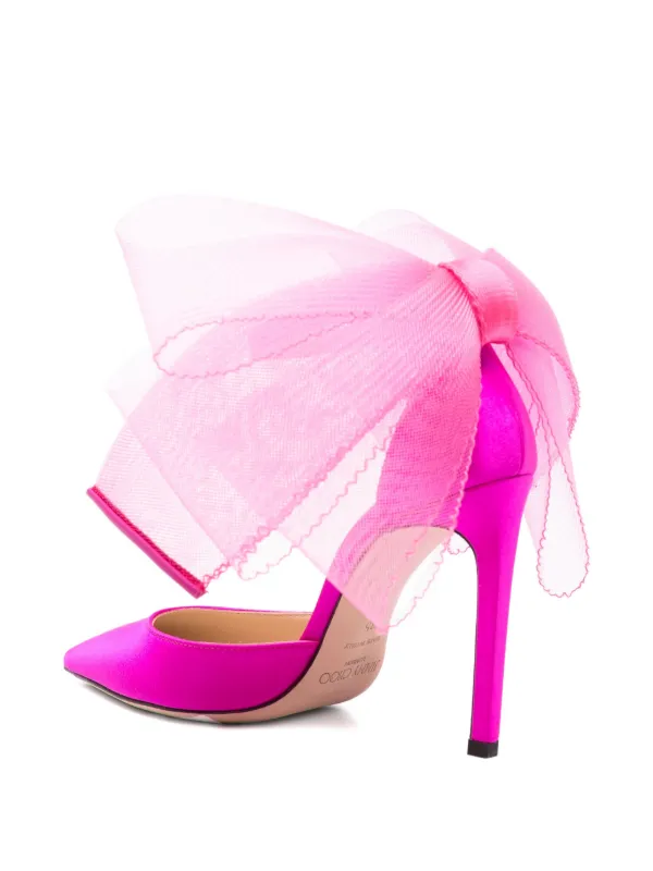JIMMY CHOO ピンク リボン ハイヒール 36 Jimmy Choo Pre-Owned 100mm Averly Heeled Pumps | Pink | FARFETCH ZA