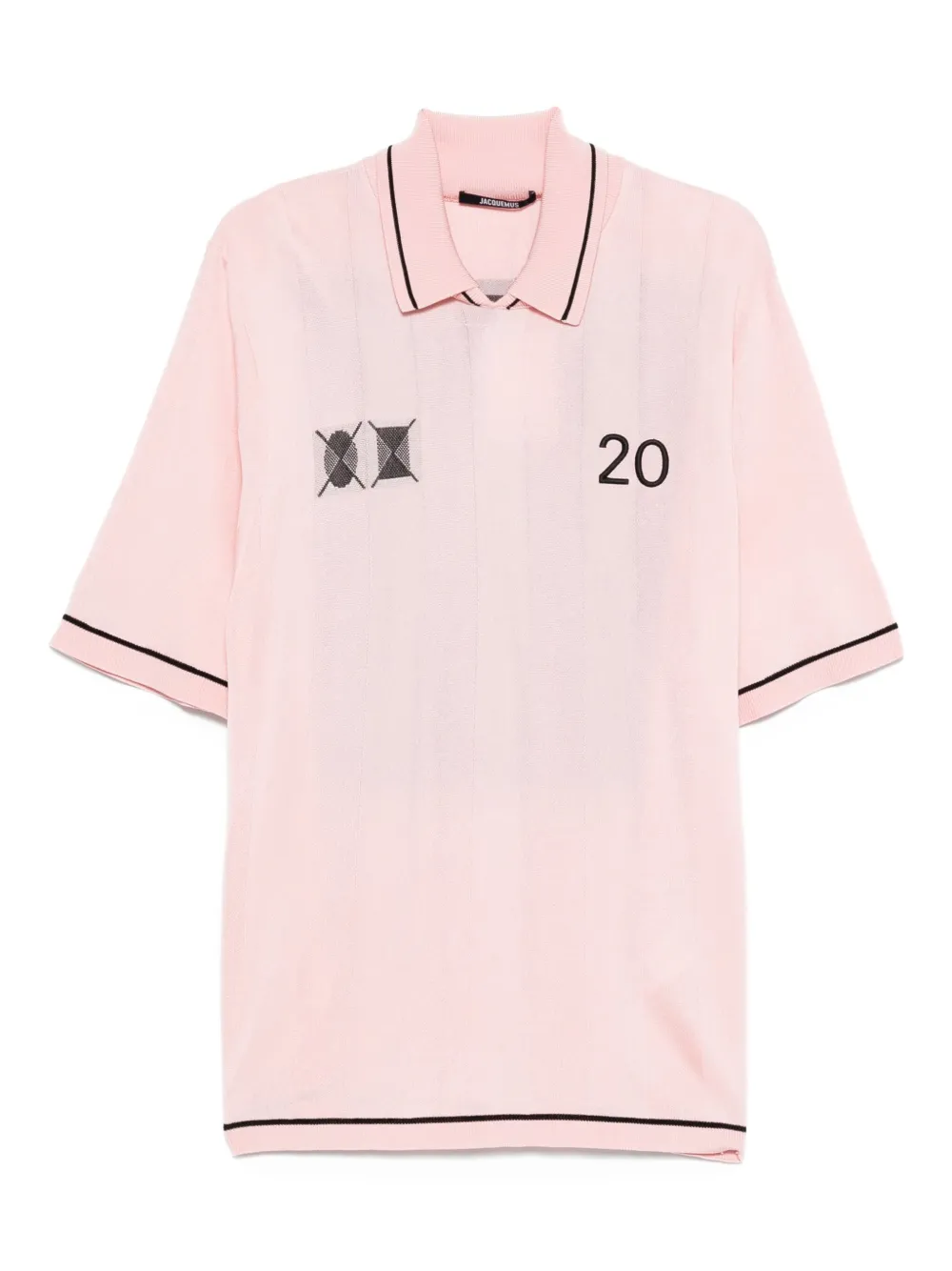 graphic number polo shirt