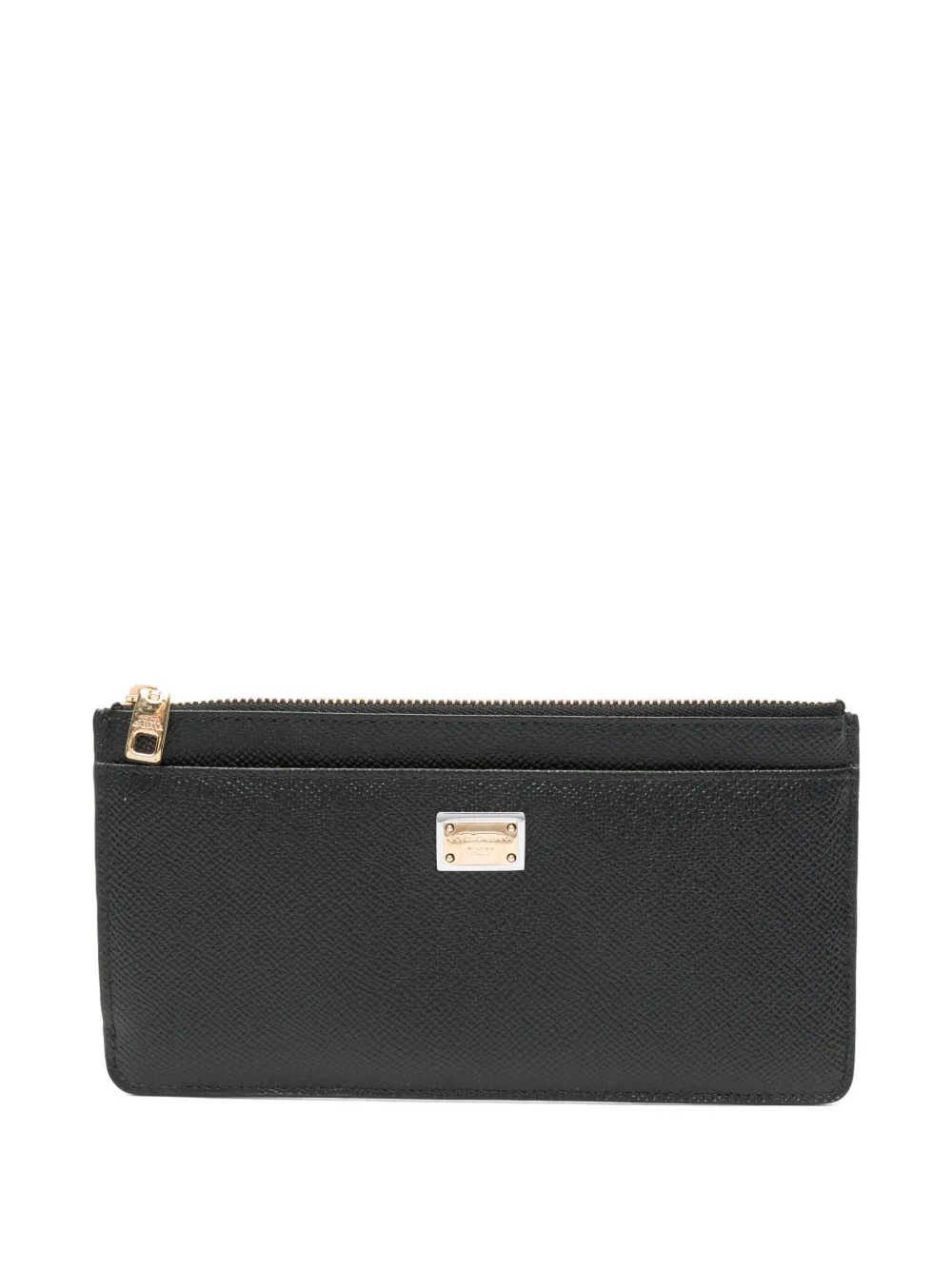 logo-plaque zip purse