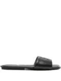 Courrèges Pre-Owned 2024 logo patch leather slides - Black