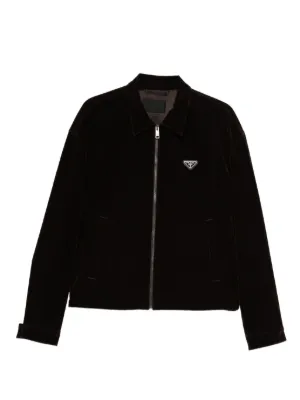 【Blumarine】ベルベットボンバージャケット Man ブルー テクニカル ファブリック ボンバー ジャケット