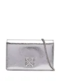 Off-White Pre-Owned Jitney leather clutch bag - Silver