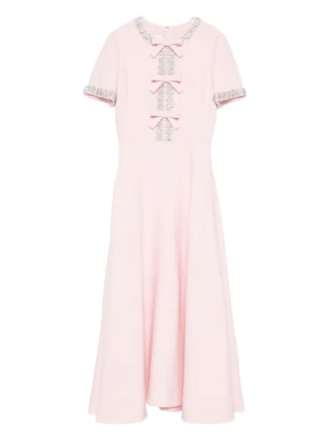 Valentino Garavani Pre-Owned crystal-embellished bow-detailing dress