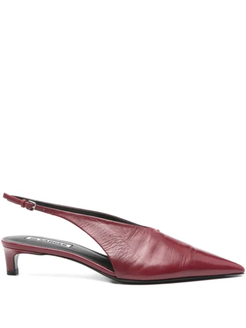 Jil Sander Pre-Owned حذاء جلد بسير خلفي وكعب 45 ملم