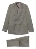 Caruso pinstripe-print double-breasted suit - Green