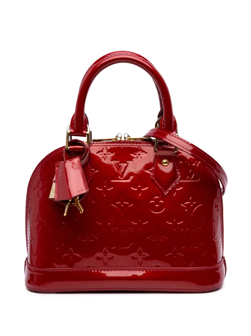 Louis Vuitton Pre-Owned 2013 モノグラム ヴェルニ アルマ BB サッチェルバッグ - レッド Louis Vuitton Pre-Owned 2013 モノグラム ヴェルニ アルマ BB サッチェルバッグ - レッド