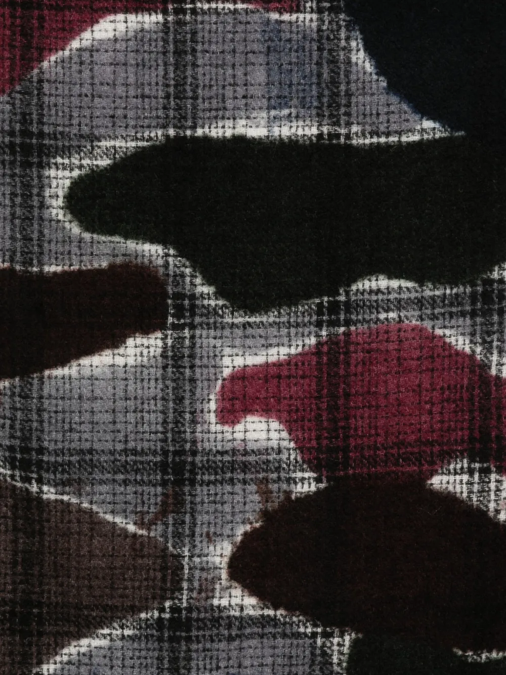 Faliero Sarti abstract plaid-check scarf Zwart