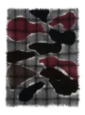 Faliero Sarti abstract plaid-check scarf - Black