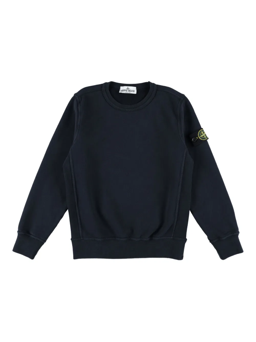 Stone Island Junior Compass-badge crew-neck sweatshirt Blauw