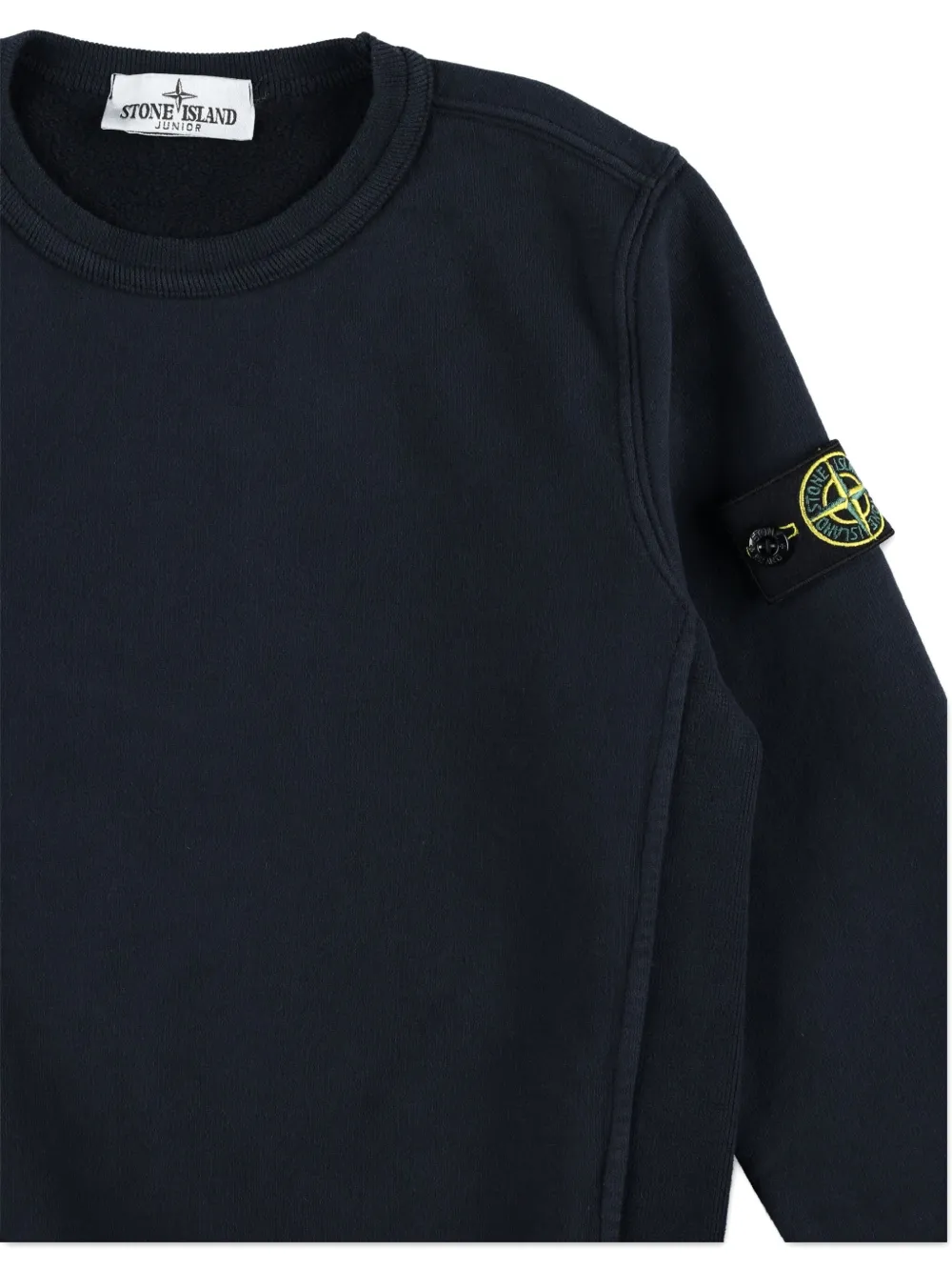 Stone Island Junior Compass-badge crew-neck sweatshirt Blauw