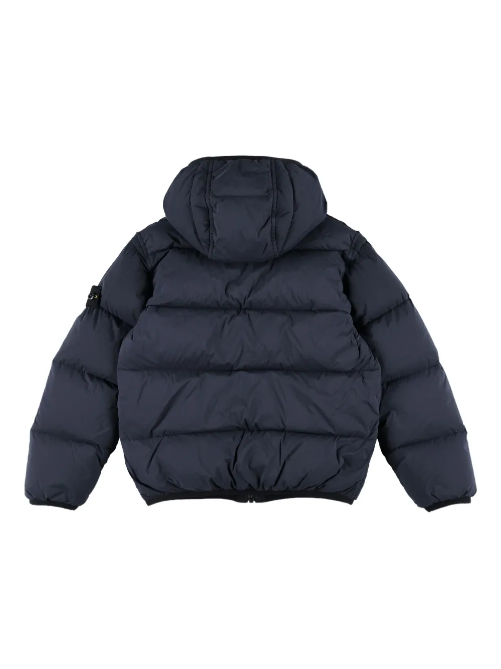 Stone Island Junior hooded puffer jacket Blauw