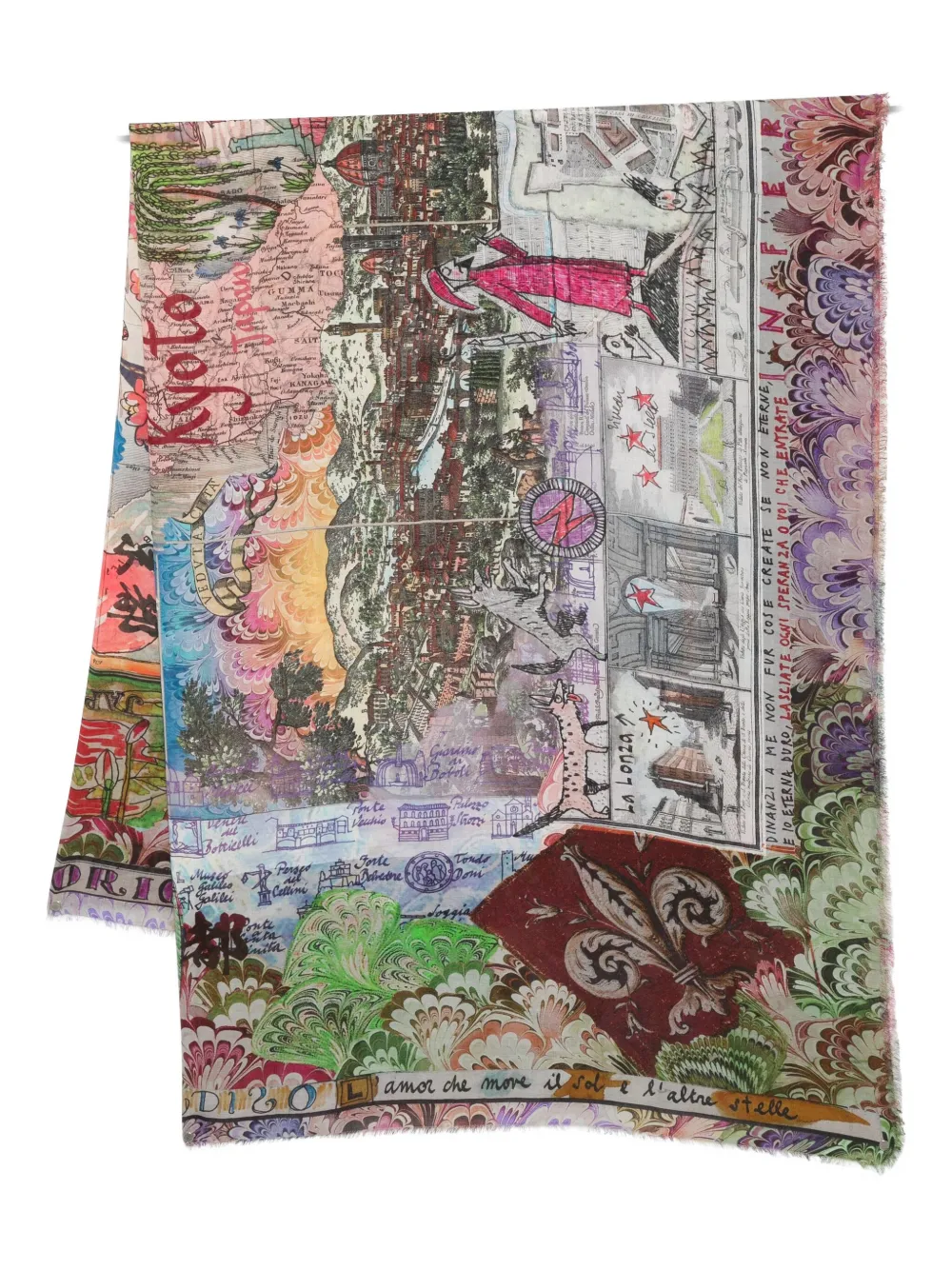 Faliero Sarti Comedy Printed Scarf Accessories In Multi