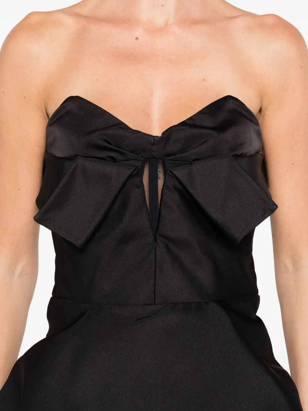 Alexander McQueen bow-detailed peplum top Zwart