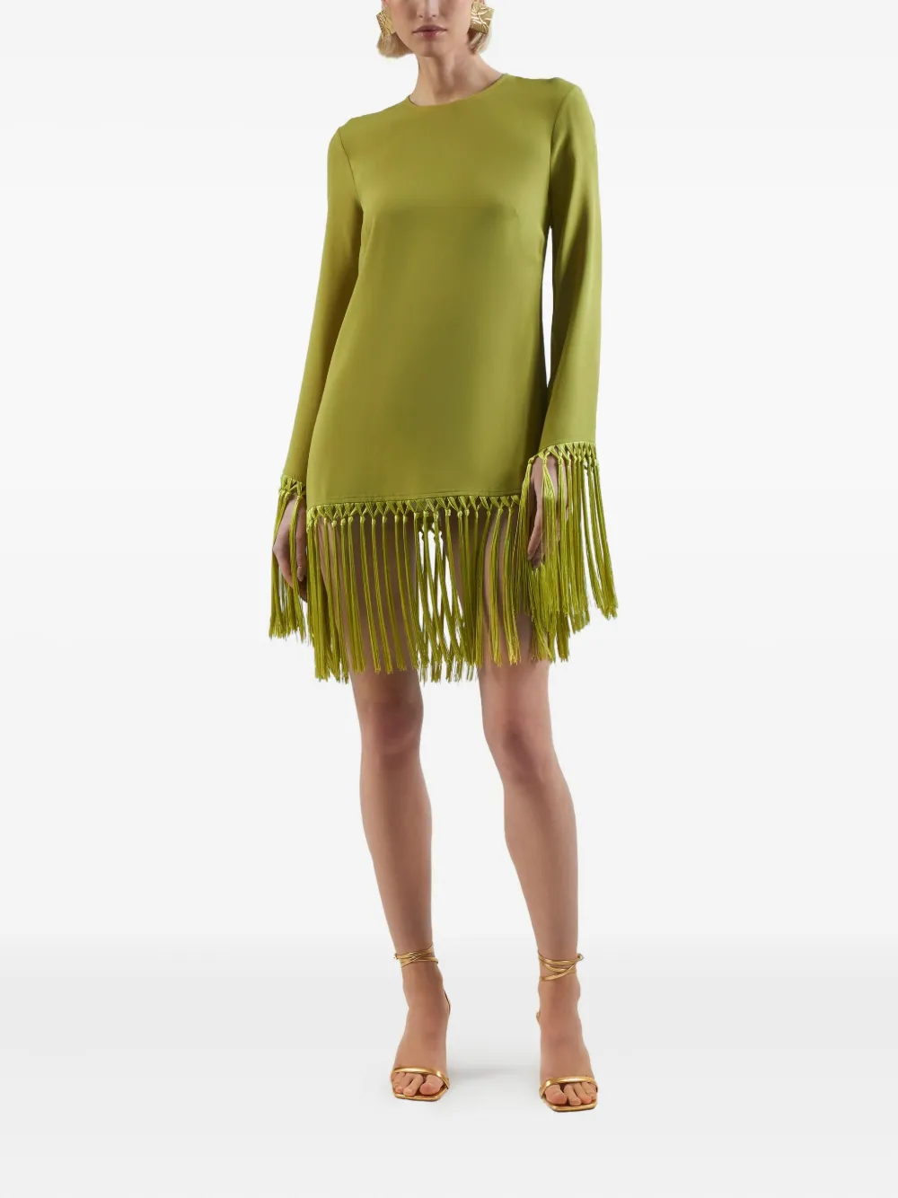 Taller Marmo fringe-trimmed long-sleeve dress | Cocktail & Party Dresses | Image 2