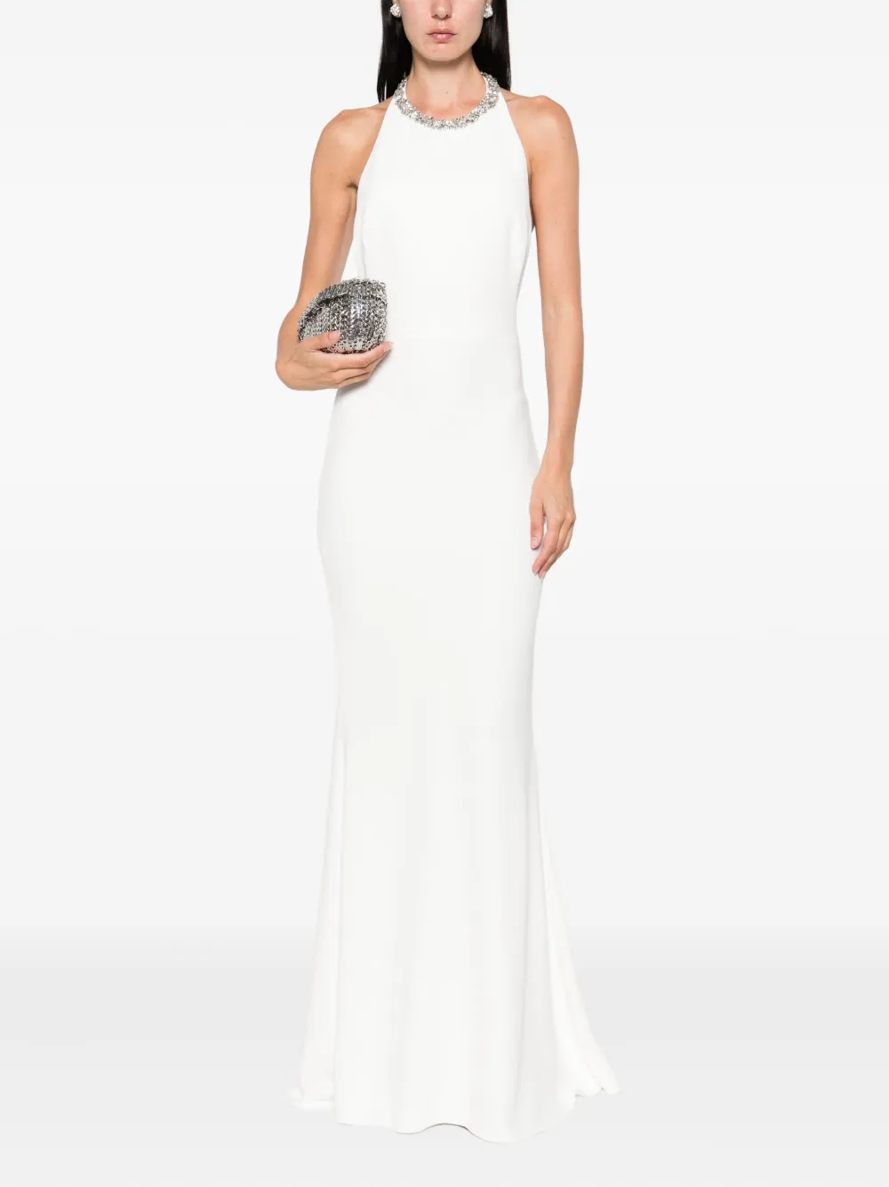 Givenchy Verfraaide jurk met halternek Wit