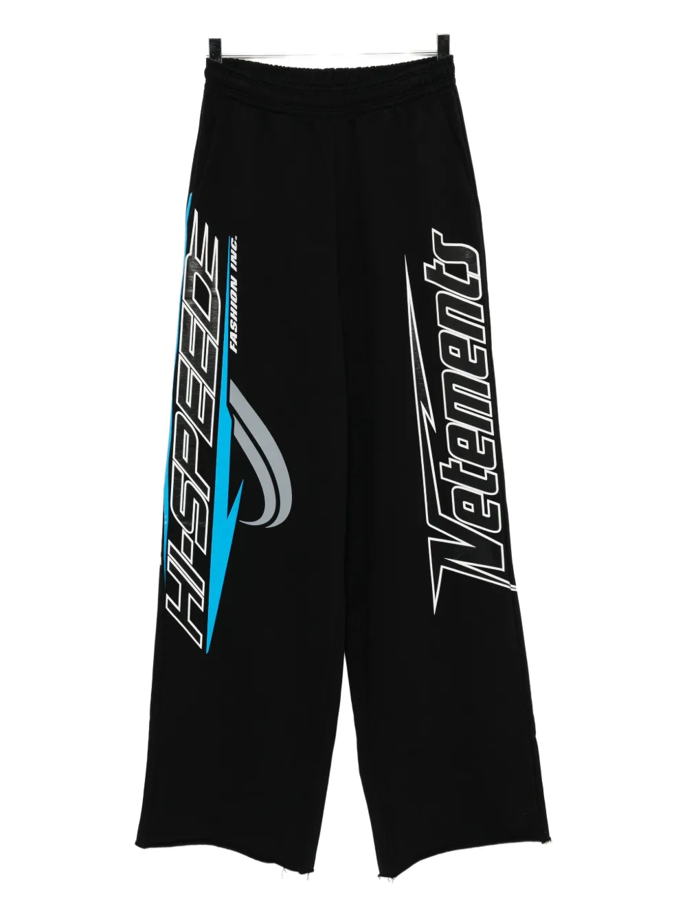 Vetements Graphic-printed Trousers In Black