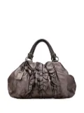 Prada Pre-Owned 2000-2025 Metallic Nappa Mordore Ruffle tote bag - Brown
