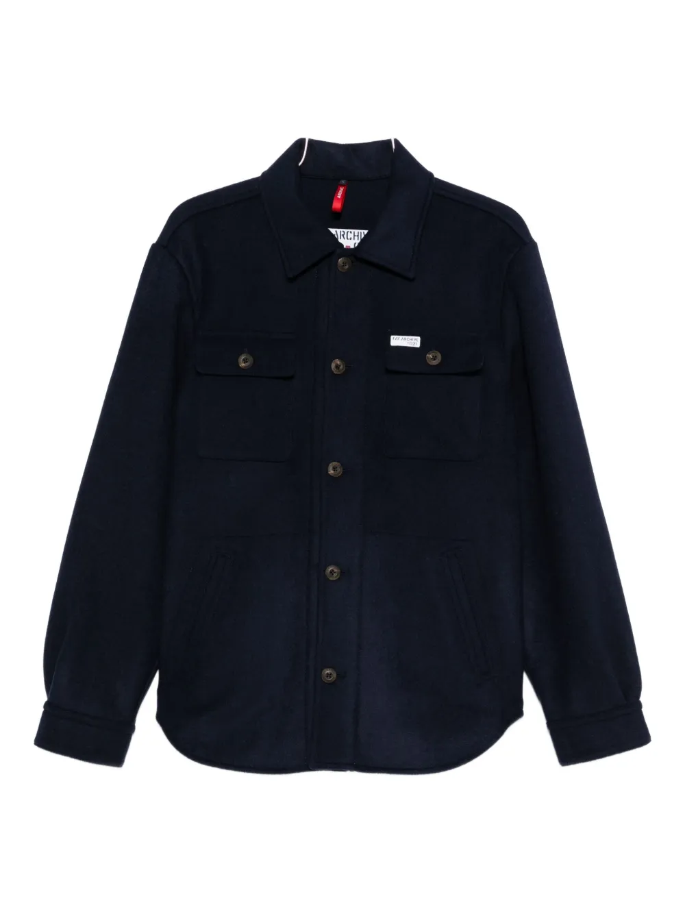 Fay button-fastening flap-pocket shirt jacket | Blue | Image 1