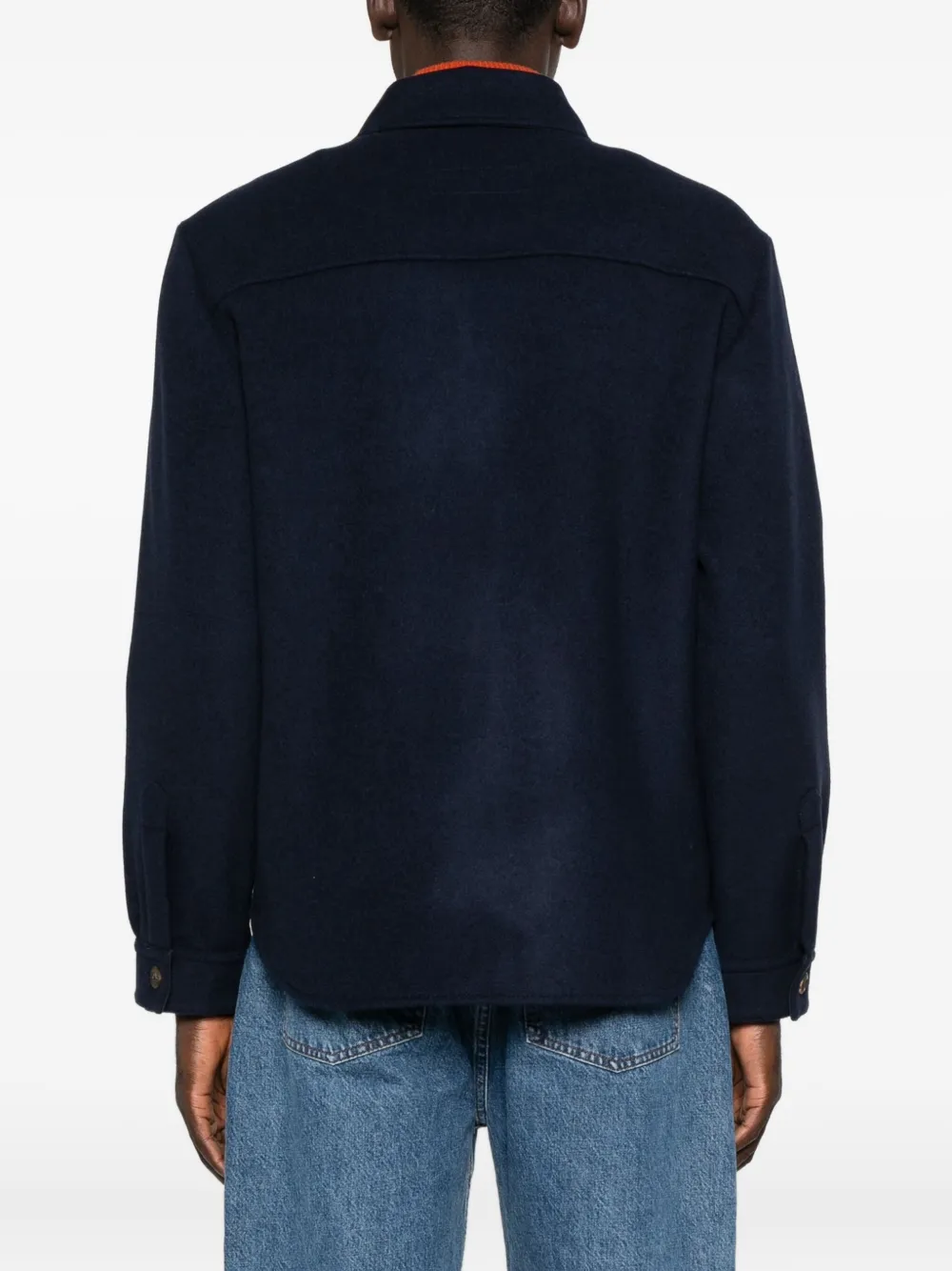 Fay Button-fastening Flap-pocket Shirt Jacket In Blue