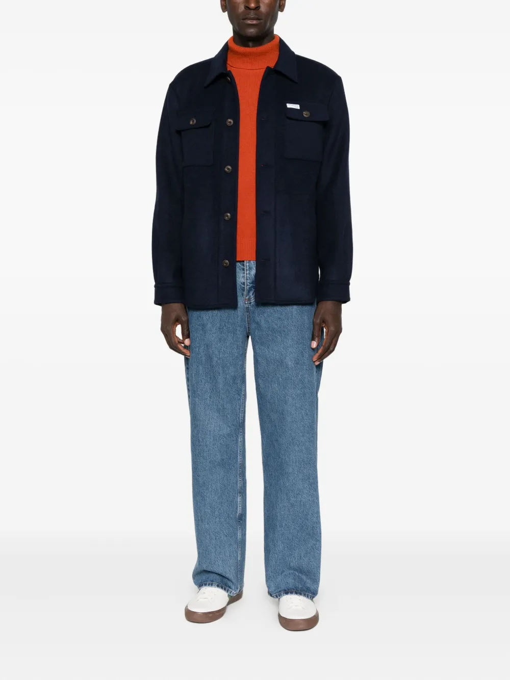 Fay button-fastening flap-pocket shirt jacket | Shirt Jackets | Image 2