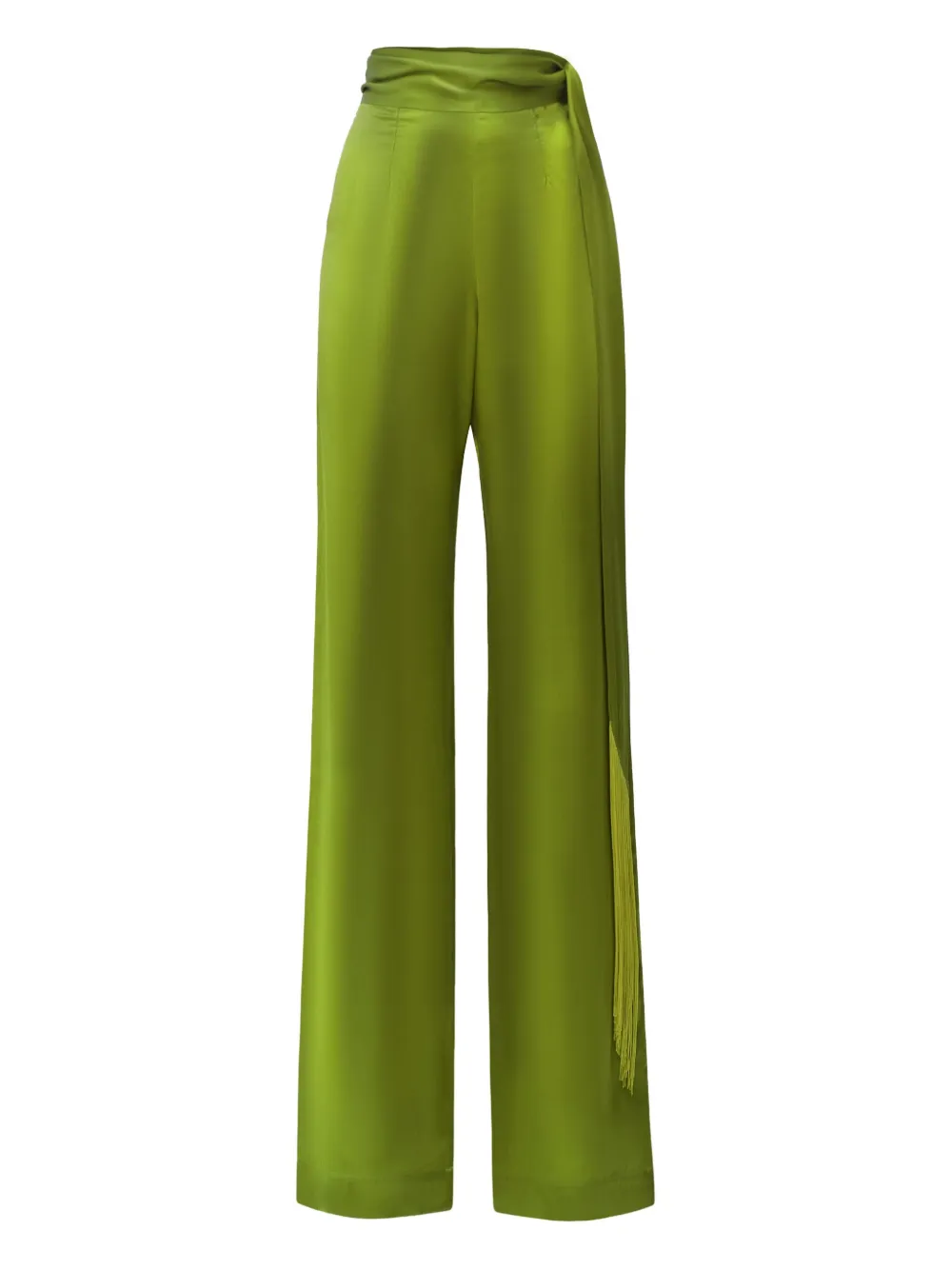 Taller Marmo Verdi silk fringe trousers Groen