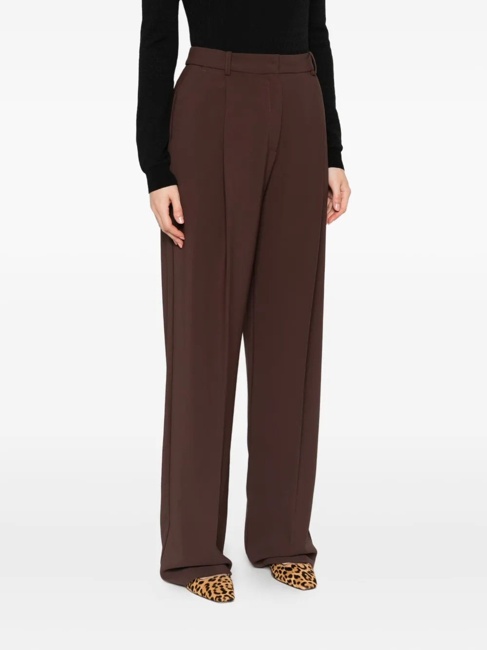 Elisabetta Franchi pleated trousers Bruin