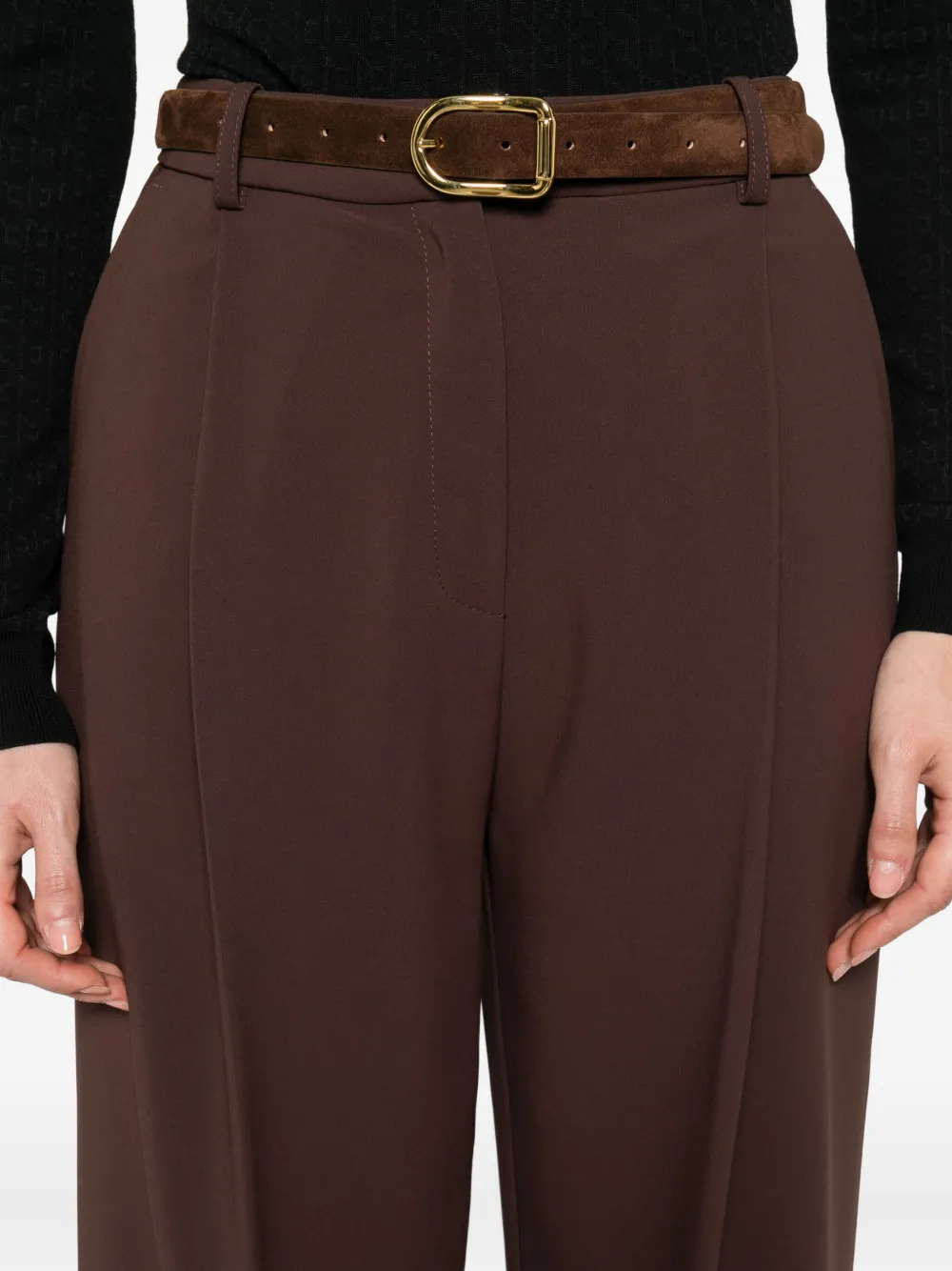 Elisabetta Franchi pleated trousers Bruin
