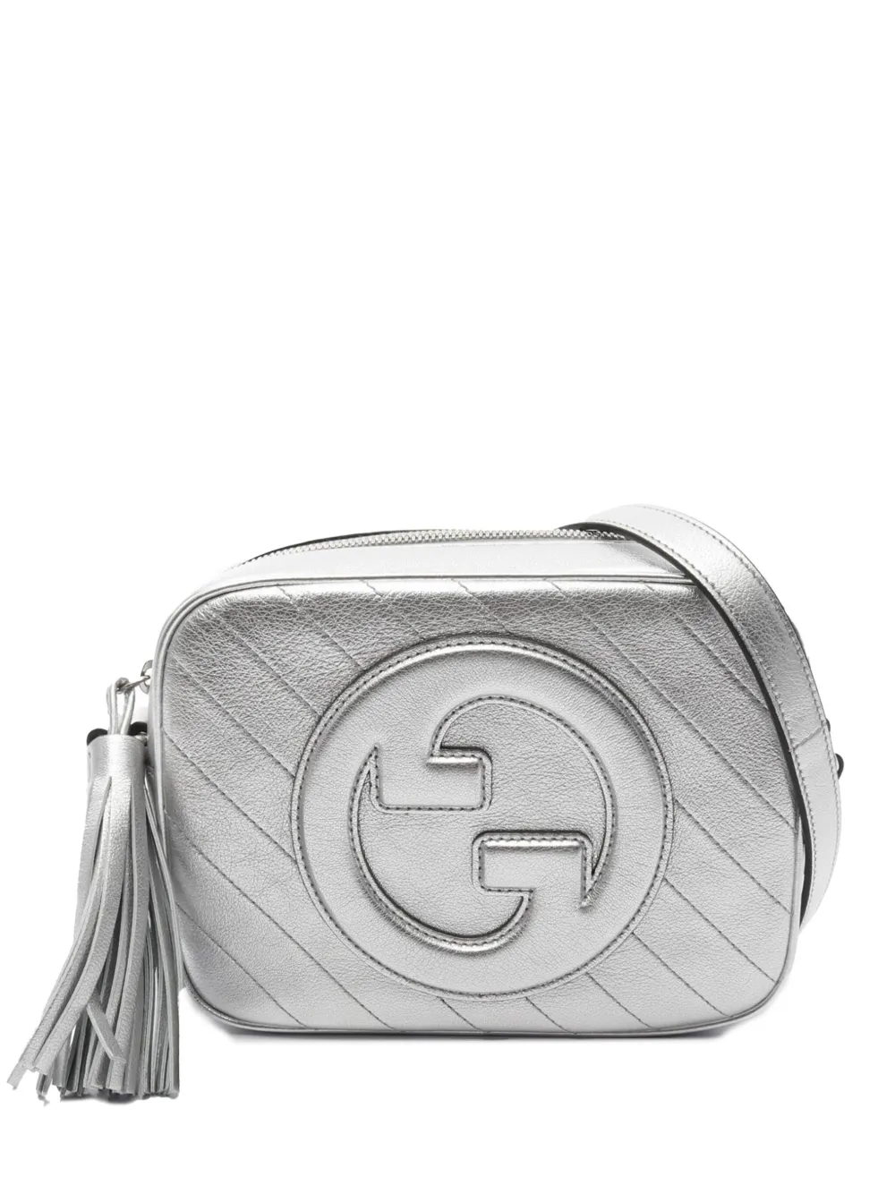 Gucci Pre-Owned 2016-2025 スモール メタリックカーフ ブロンディ ショルダーバッグ - シルバートーン Gucci Pre-Owned 2016-2025 スモール メタリックカーフ ブロンディ ショルダーバッグ - シルバートーン