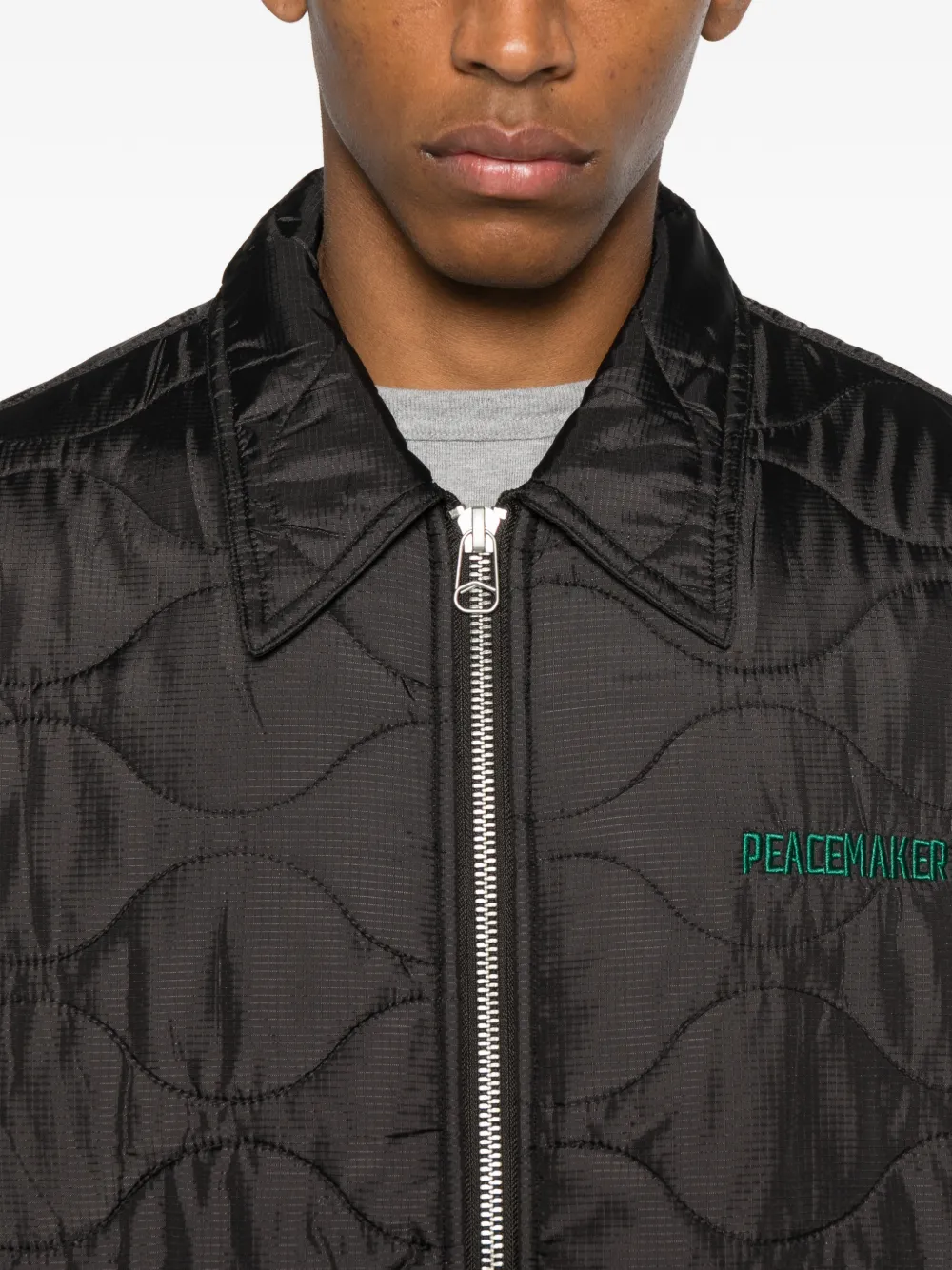 OAMC Gewatteerd shirtjack met ritssluiting Zwart