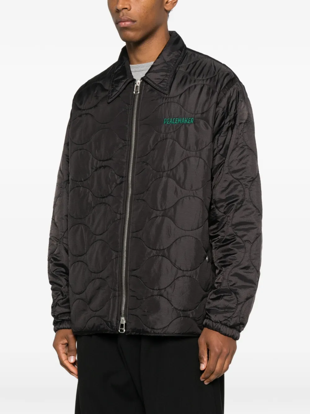 OAMC Gewatteerd shirtjack met ritssluiting Zwart