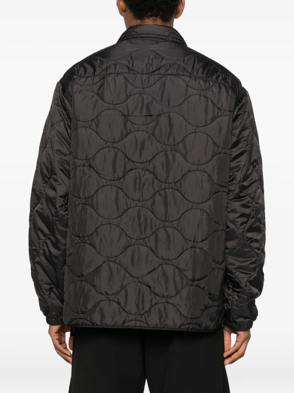 OAMC Gewatteerd shirtjack met ritssluiting Zwart