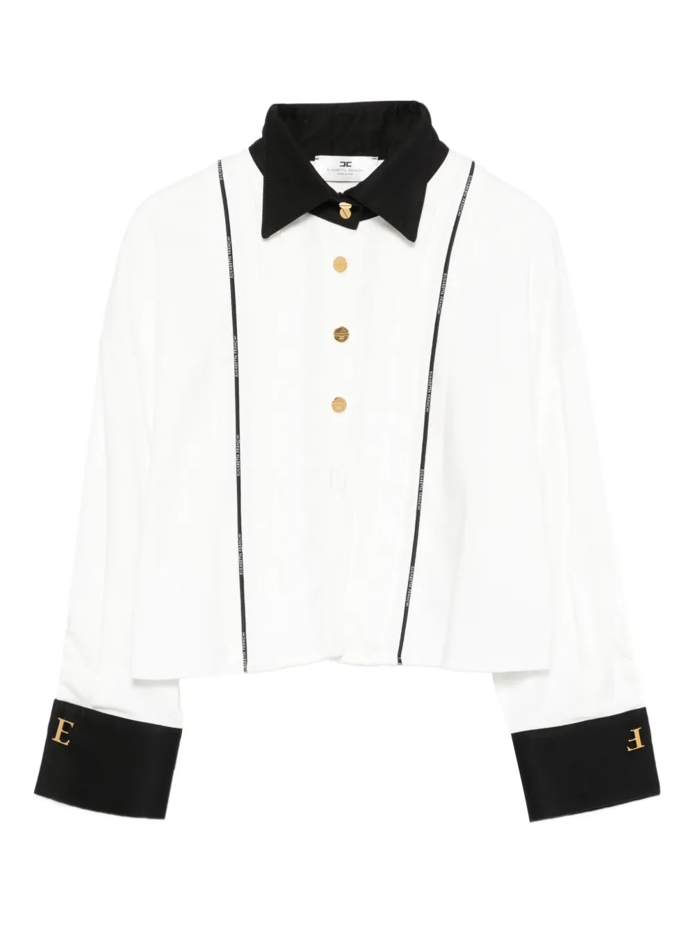 Elisabetta Franchi pleated shirt Wit