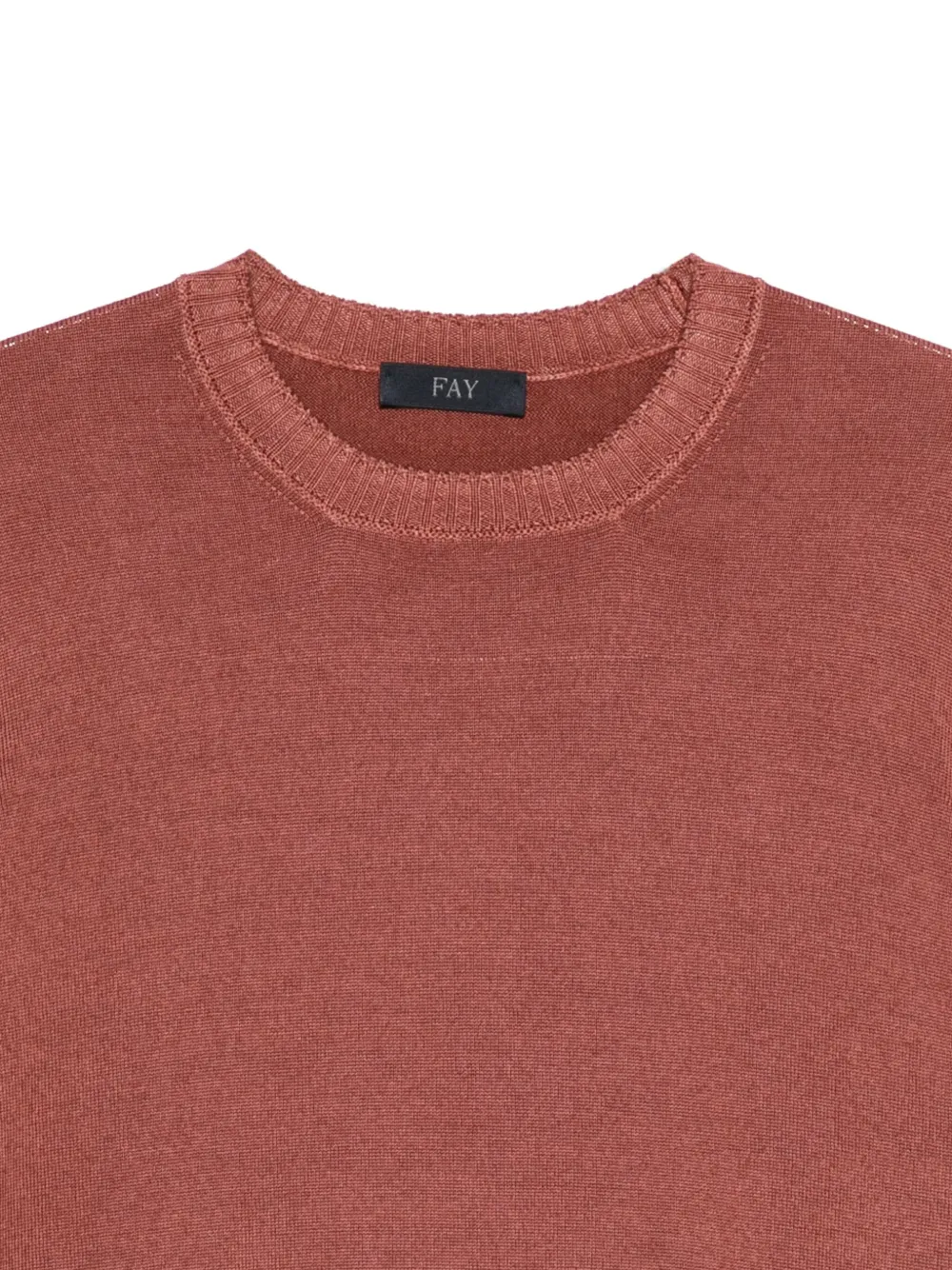 Fay Sweater met ronde hals Bruin