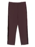 Elisabetta Franchi side-stripe split-hem trousers - Brown