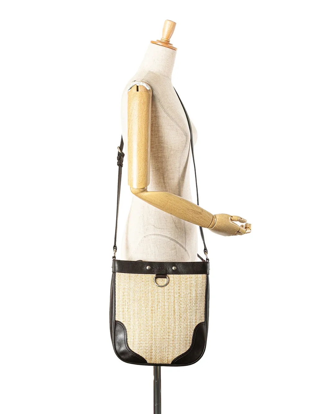 Burberry Pre-Owned 2000-2017 Leather Trimmed Raffia crossbody bag | Pre-Owned | Image 2
