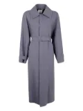 Semicouture belted collared coat - Grey