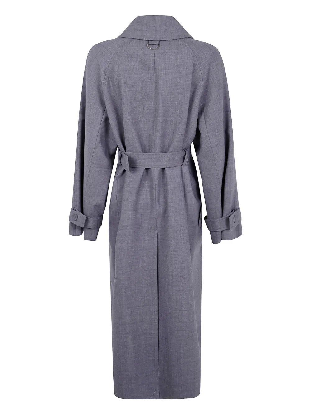 Semicouture belted collared coat Grijs