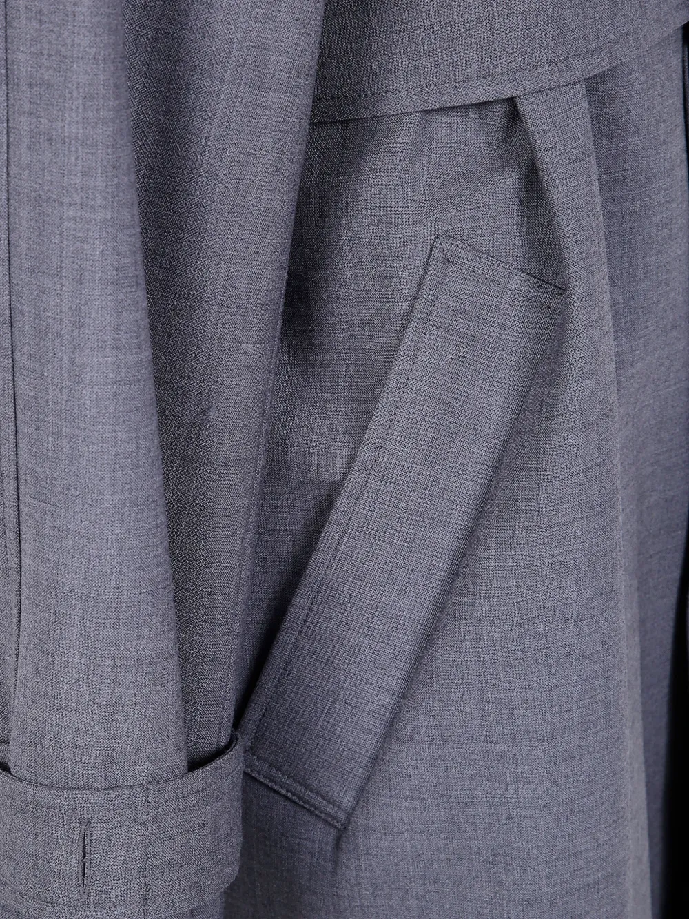 Semicouture belted collared coat Grijs