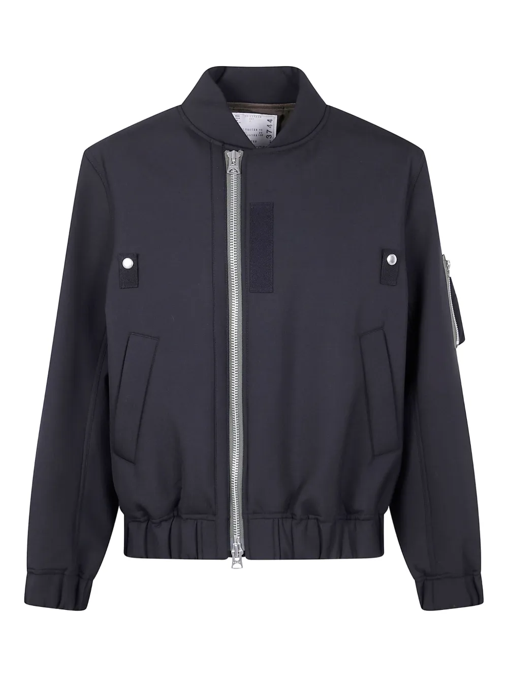 Sacai Bomberjack met rits en zak Zwart