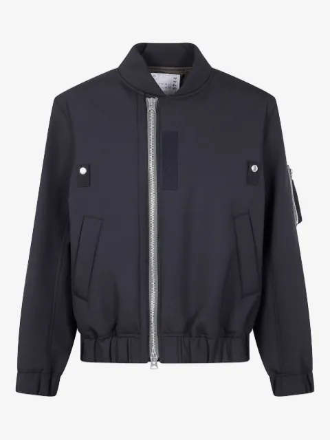 sacai zip-fastening pocket bomber jacket