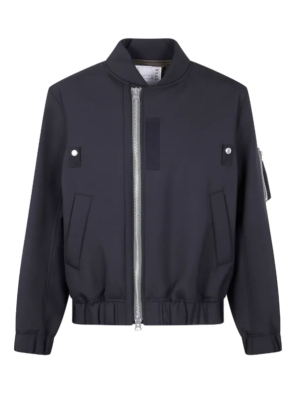 sacai｜ボンバージャケット｜3 Sacai ジップアップ ボンバージャケット | ブラック | FARFETCH JP