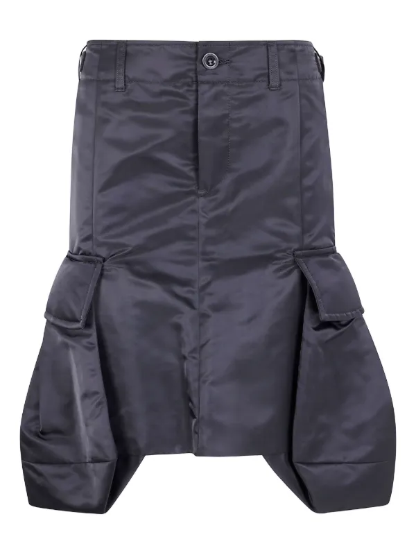 Sacai ストレート カーゴスカート | ブラック | FARFETCH JP