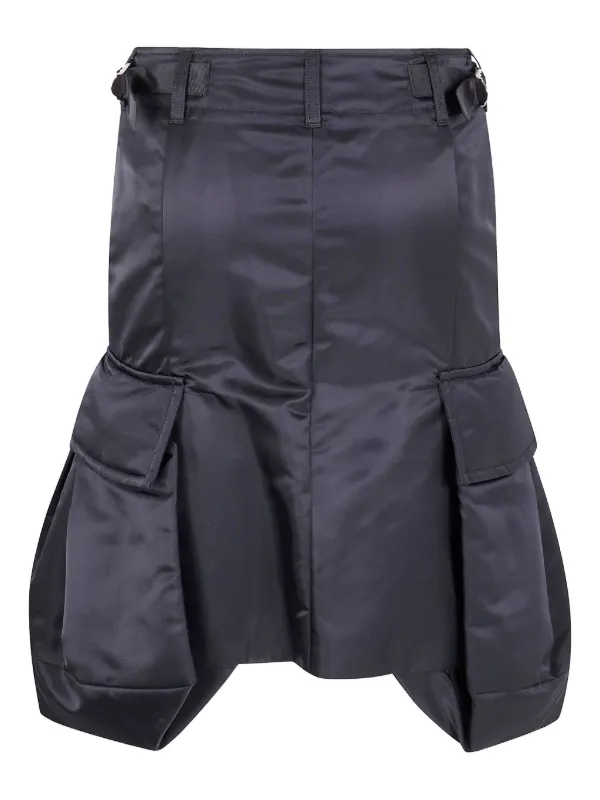 Sacai ストレート カーゴスカート | ブラック | FARFETCH JP